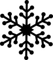 copo de nieve icono en negro y blanco color. vector