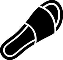 glifo zapatilla sandalias icono o símbolo. vector