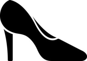 Heel shoes icon in black color. vector