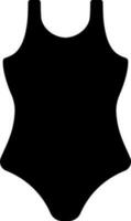 Swimming costume icon in black color. vector