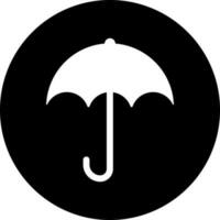 glifo paraguas icono o símbolo. vector