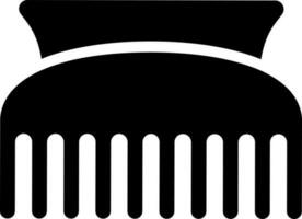 Black and White illustration of comb icon. vector