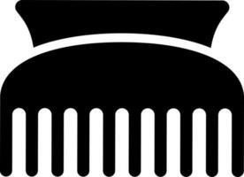 Black and White illustration of comb icon. vector