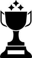 Trophy cup icon in flat style. vector