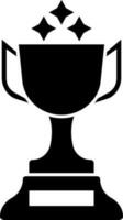 Trophy cup icon in flat style. vector