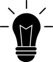 Illuminated bulb icon for idea concept. vector