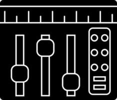 sonido mezclador consola icono o símbolo. vector