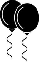 Party balloons icon in flat style. vector