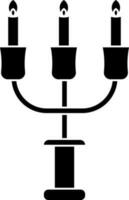 Vector sign or symbol of candles stand.