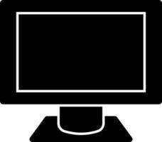 Isolated desktop icon in Black and White color. vector