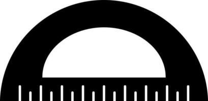 Protractor ruler icon in Black and White color. vector