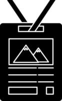 Ski pass icon in Black and White color. vector