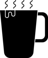 café jarra icono o símbolo en negro y blanco color. vector