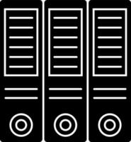 Vector illustration of binders in Black and White color.