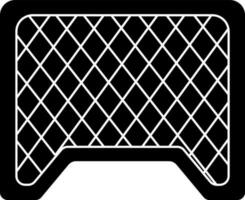 Sport net icon or symbol in Black and White color. vector