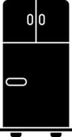 Refrigerator icon or symbol in Black and White color. vector