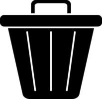 Illustration of delete icon in Black and White color. vector