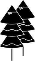 Xmas tree icon in flat style. vector