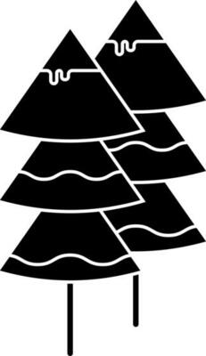 Xmas tree icon in flat style.