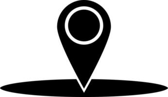 Location searching icon in Black and White color. vector