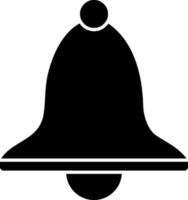 Illustration of bell icon in black color. vector