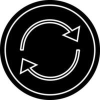 Reload or refresh button icon in Black and White color. vector
