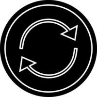 Reload or refresh button icon in Black and White color. vector