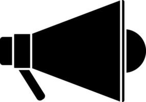 Isolated megaphone icon in Black and White color. vector