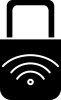 Digital lock security icon or symbol. vector