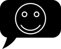 Smiley speech bubble or good review icon. vector