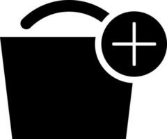 Black and White add to shopping cart icon. vector