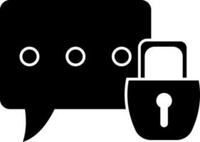 Vector illustration of secure chatting icon.