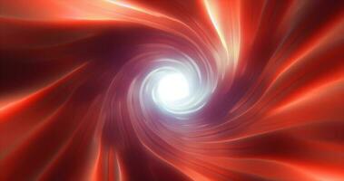 Abstract red energy tunnel twisted swirl of cosmic hyperspace magical bright glowing futuristic hi-tech with blur and speed effect background photo