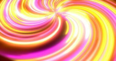Abstract purple yellow multicolored glowing bright twisted swirling lines abstract background photo