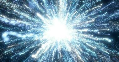 resumen brillante energía explosión torbellino Fuegos artificiales desde azul líneas y magia partículas resumen antecedentes foto