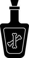 Rum icon or symbol in Black and White color. vector