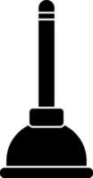 Flat style plunger icon in black color. vector