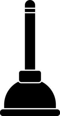 Flat style plunger icon in black color.