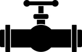 Illustration of valve icon in Black and White color. vector