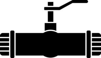 Black and White valve icon or symbol. vector