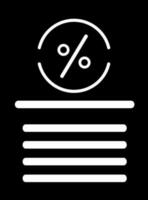 Flat style invoice icon in Black and White color. vector