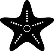 Vector illustration of starfish in Black and White color.