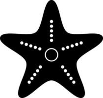 vector ilustración de estrella de mar en negro y blanco color.