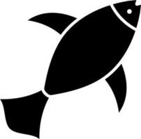 vector ilustración de pescado en negro y blanco color.