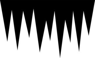 Illustration of icicles icon in black color. vector