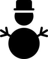 Snowman icon in flat style. vector