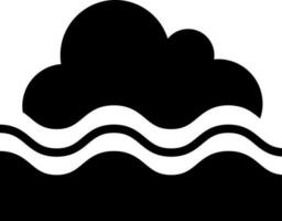 Flat style fog icon in Black and White color. vector