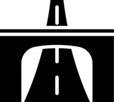 glifo autopista túnel icono en plano estilo. vector