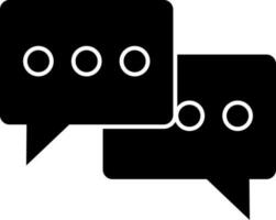 Speech or chat bubble icon in Black and White color. vector