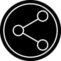 Sharing sign or symbol in Black and White color. vector